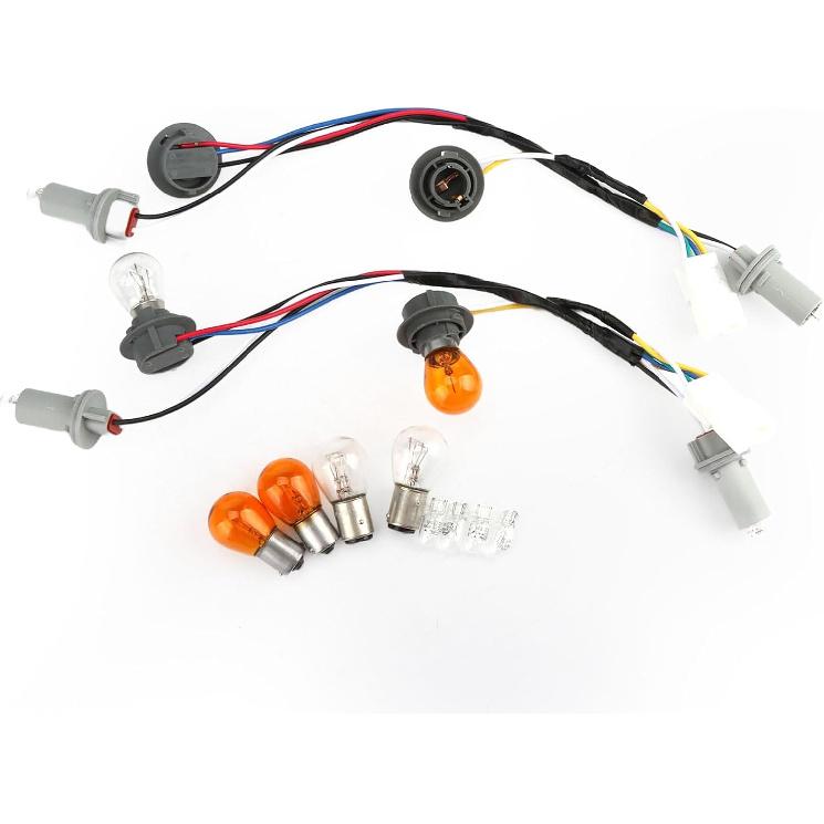 

92450-3Q000 2PCS Tail Lamp Holder & Wiring Assembly with 16 Halogen Bulbs - Exact Fit for 2011 2012 2013 2014 Hyundai Sonata Rear Exterior - Direct 2-pcs