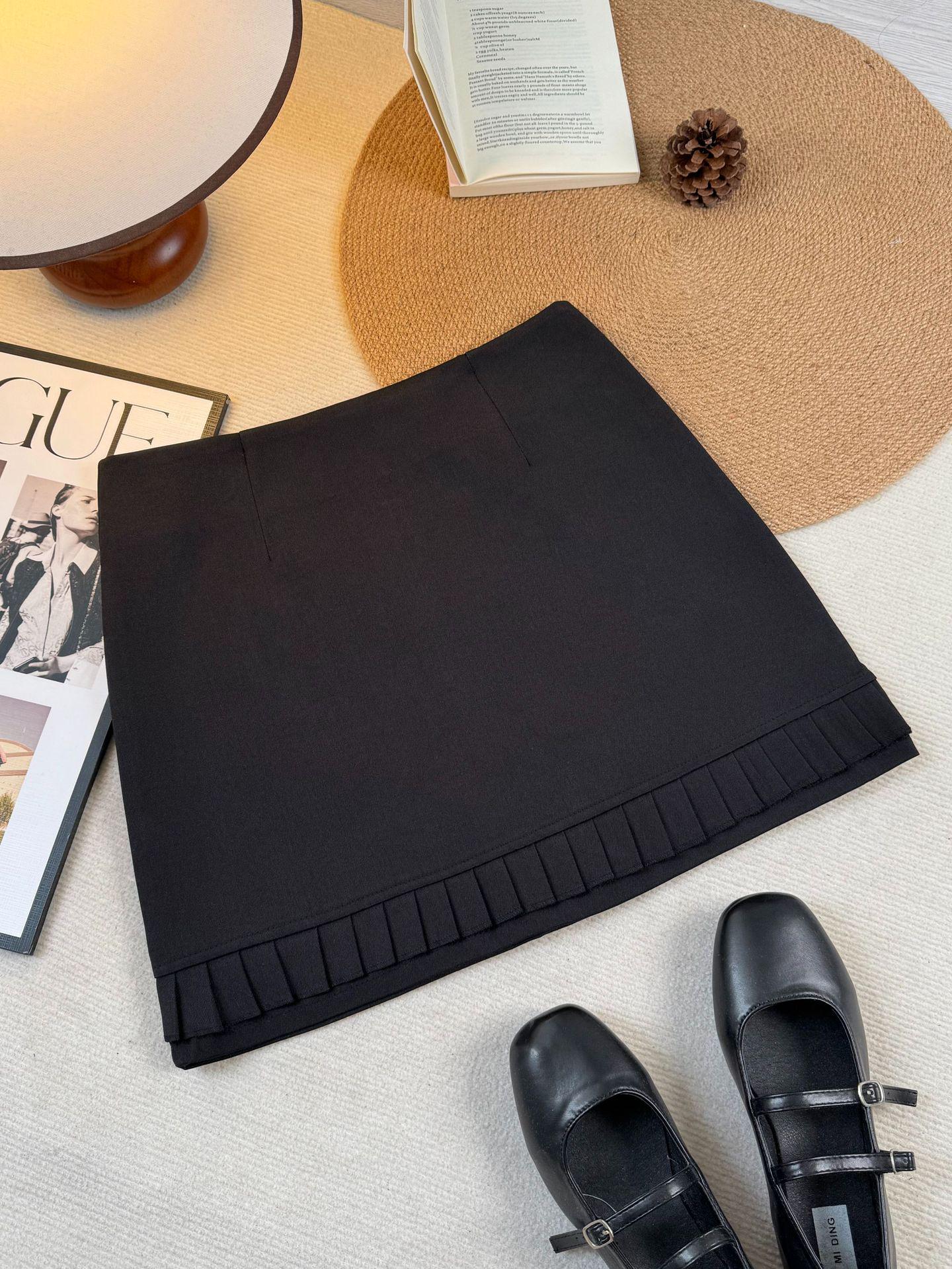 High-Waisted Grey Pleated Lace Mini Skirt - A-Line, Versatile Women s Fashion for Spring/Summer 2026 Extra Large чёрный