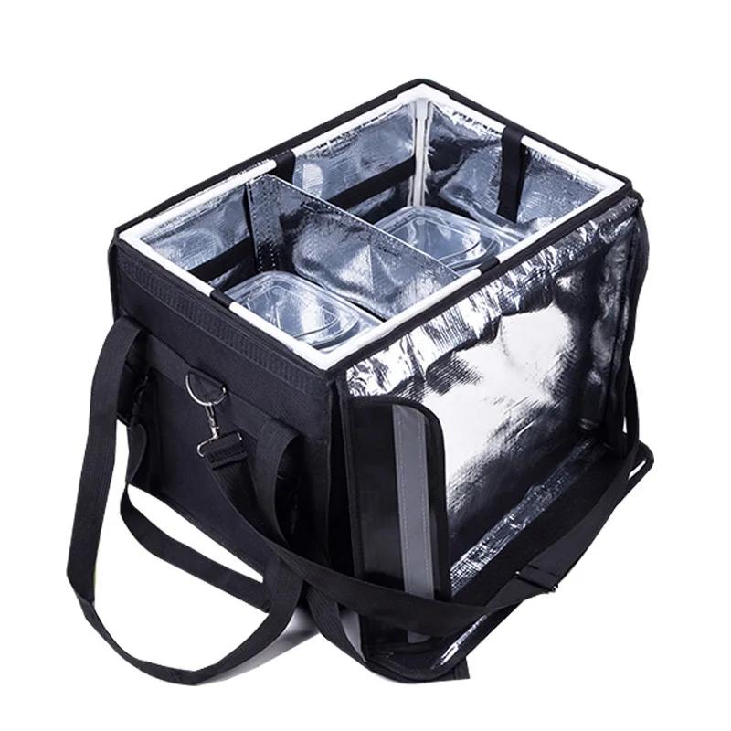 30L Extra Large Insulated Cooler Bag with Ice Pack - Thermal Lunch Box Pizza Delivery Container Car Refrigerator for Fresh Food