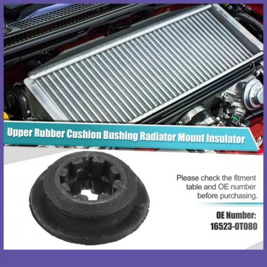 2x Upper Cushion Bushing Radiator Mount For Toyota Corolla 2009- 16523-0T080