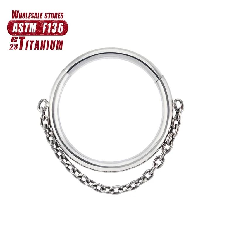 F136 Titan Piercing Septum Zirkon Ohr Tragus Knorpel Nasenringe Daith Helix Ring Clicker Schmuck für Damen Mädchen Geschenk