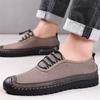 Brand New Summer Men Casual Shoes Breathable Mesh Cloth Loafers Soft Flats Sandals Handmade Male Driving Shoes