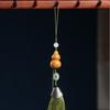 Handmade Wood Natural Gourd Car Hanging Paired with Tassels for Schoolbag/Mobile Phone Pendant Decoration,Gift-giving, Etc