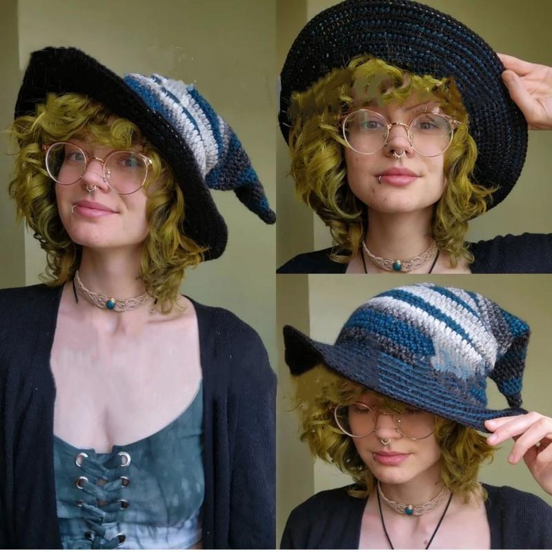 New Style Fisherman Hat for Girls, Handmade Dotted Stage Hat, British Men's Outdoor Sun Protection Hat