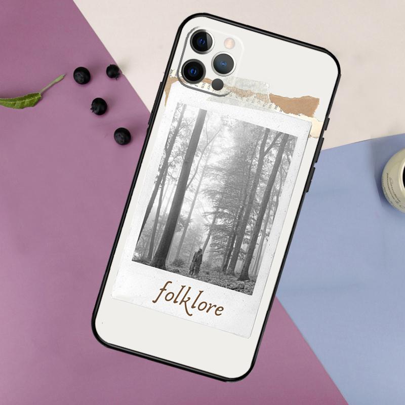 Folklore Case For iPhone 16 15 14 13 12 11 Pro Max Plus XR X XS Max Soft Bumper Cover