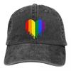 Multi Functional Fashionable Unisex HatHeart Multicolor Hat Peaked Women's Cap Dripping Gay Pride Heart Gay Pride Personalized V