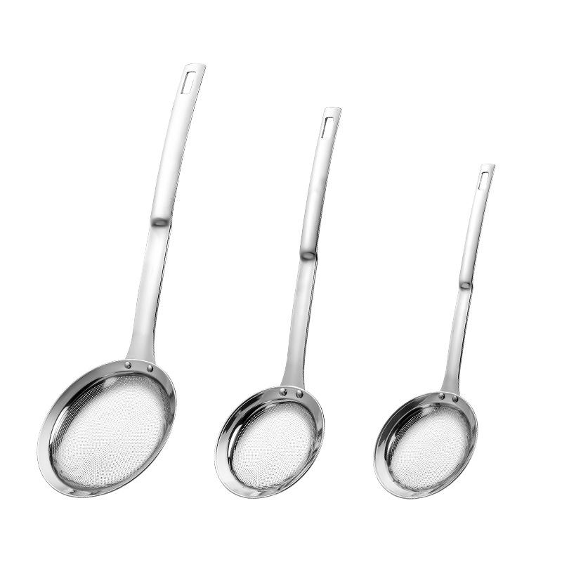 304 Stainless Steel Oil Skimmer, Soy Milk Foam & Dregs Strainer, Small Kitchen Ladle.