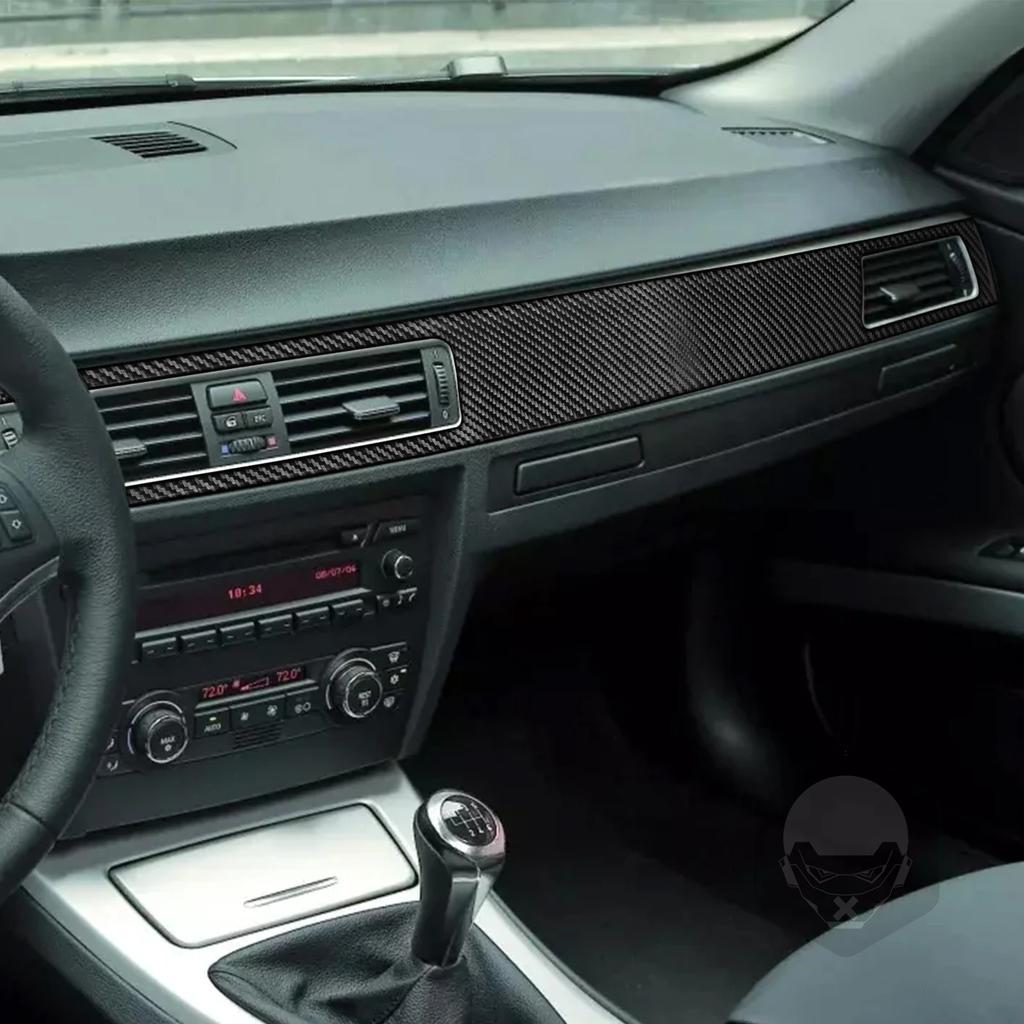 For BMW 3 Series E90 2006-2008 Carbon Fiber Center Dash Air Outlet Decorative Cover Car Interiors Accessories Decoration