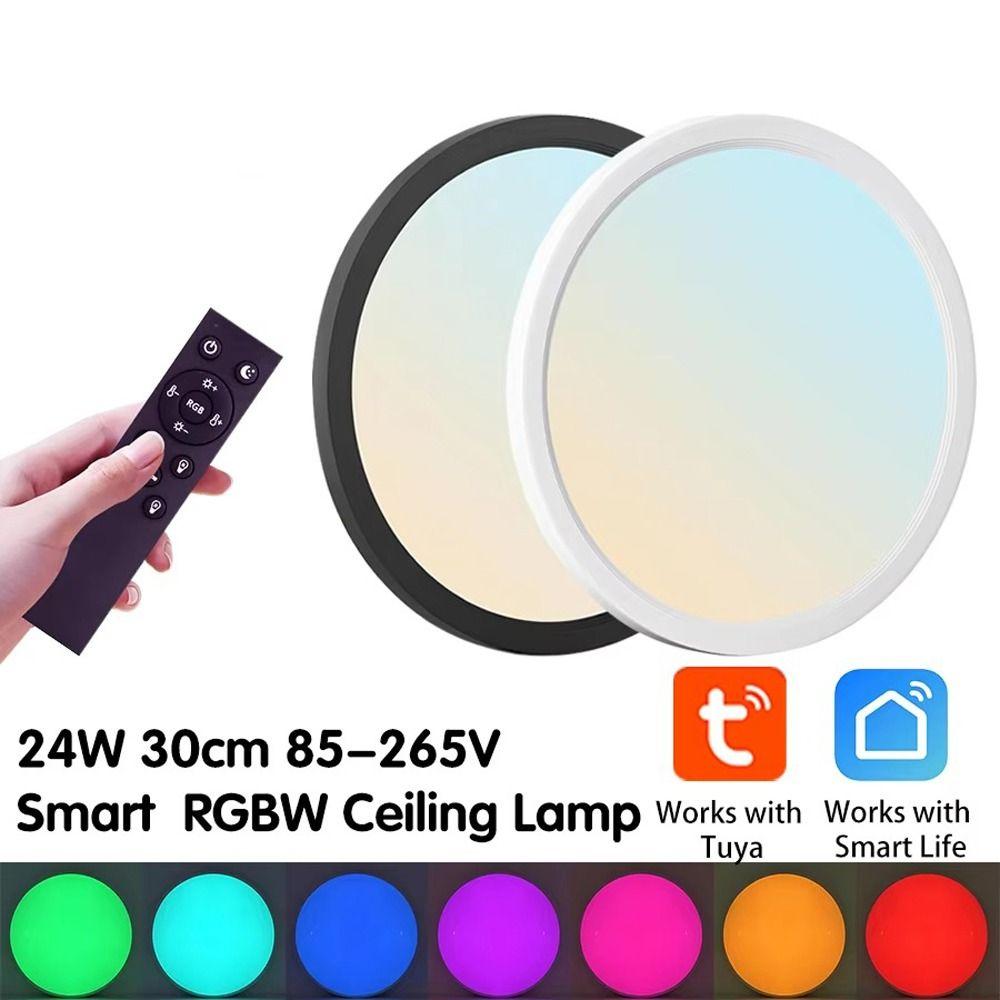 RGB Color Changing Smart LED Ceiling Light RGB Circular Ambient Lamp  Smart Home System