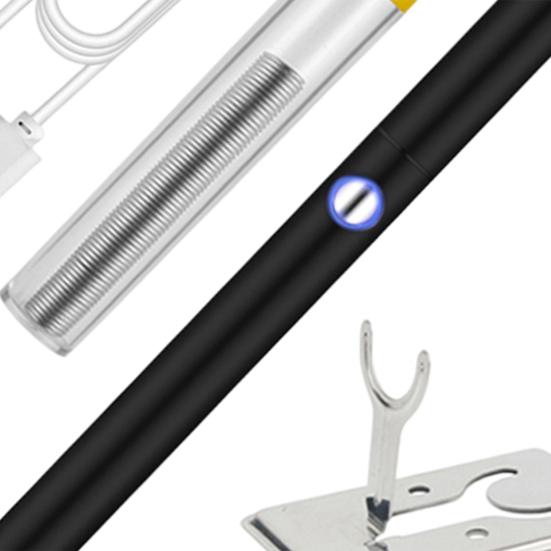 1 Set Electric Soldering Iron 1100mAh Battery 510 Interface Removable Tip One Key Start USB Charging 8-15W Cordless Soldering Iron Soldering