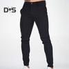 Herren-Hosen, schmale Passform, einfarbig, mittlere Taille, weich, dünn, atmungsaktiv, Schrägtaschen, knöchellang, Knopf, Reißverschluss, lange Herren-Business-Hose