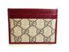 Authentic GUCCI Ophidia Bordeaux Leather Business Card Case #b153  Open box