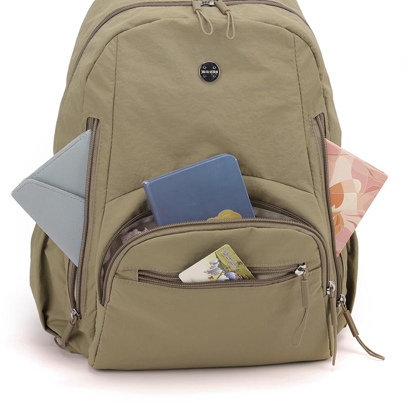 Leichter, wasserdichter Nylon-Rucksack Pendlerrucksack mit großer Kapazität für Damen