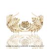 Baroque Style Wedding Party Headband Model Show Hairband with Leaves Headband