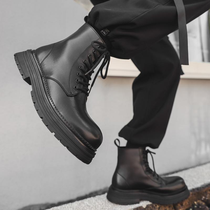 Fashion Casual Thick Soled Men's Boots Classic British Design Style Office Outdoor Leisure Business Party Daily Youth Adult Trend Shoes