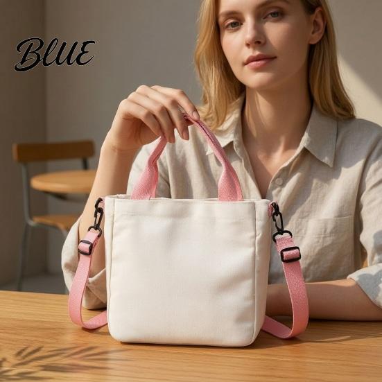 Small Shoulder Purse Canvas Crossbody Bag Lightweight Handbag with Adjustable Strap Stylish Shopping Bag Travel Women for Daily Commute Strap