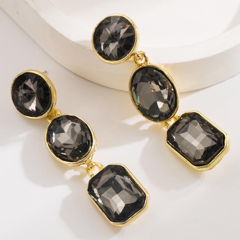 High-end Party Earrings - Super Bright Fashionable Alloy Geometric Ear Ornaments and Earrings