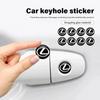 Cryzfq1 8pcs Car Door Keyhole Cover Sticker Universal Lock Core Decal For GX470 LS400 LX470 LX570 RC350 UX250h ES350 RX450h