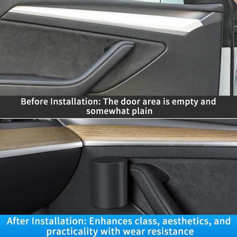 Car Door Cup Holder Cup Storage Box Rack Door Mount Drink Tank Water Bottle Stand Car Accessories for Tesla Model 3 Y