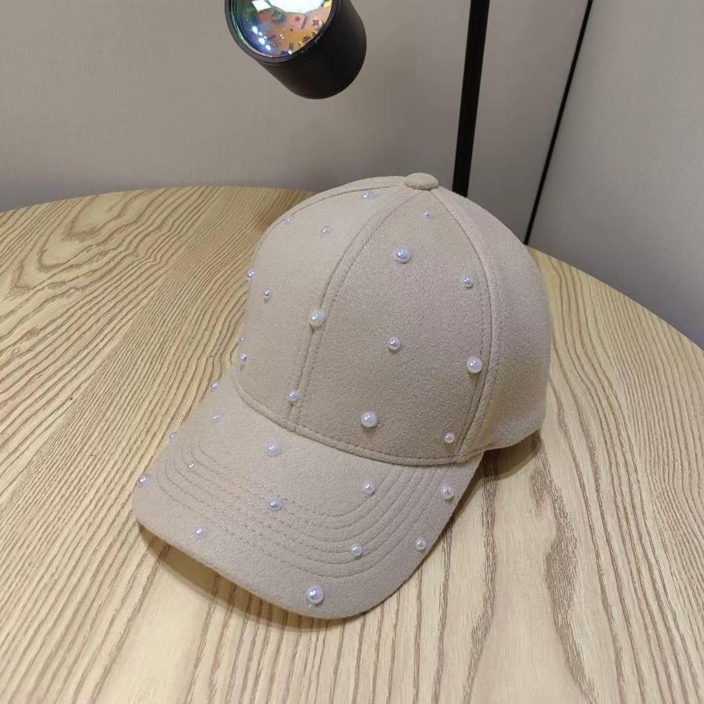 Fashion Pearl Elegant Baseball Cap For Women Outdoor Casual Sun Protection Bones Hat Gorras Casquette