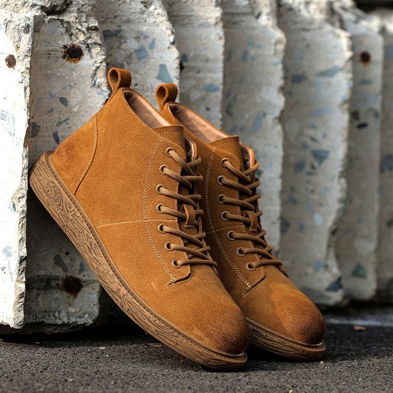 

Ботинки Martin мужские осенние универсальные высокие повседневные туфли ретро кожаные короткие ботинки на платформе британские мужские ботинки 38 коричневый