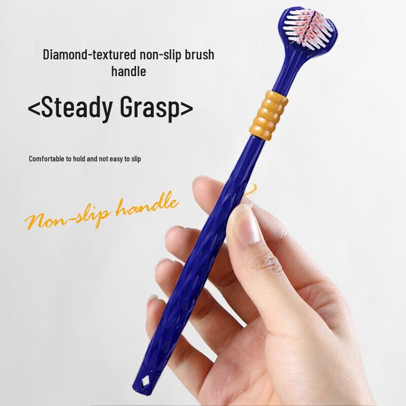 Baicuilai Weichborsten 3-seitige Zahnbürste für Erwachsene