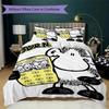 Custom Name Sheepworld Pattern Bedding Uilt Set Uilt Cover Pillowcase Home Decoration Birthday Gift (1*duvet Cover+2*pillowcase Without Core)