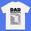 Dad Nutrition Fact Mens T-Shirt Womens Tops Tees