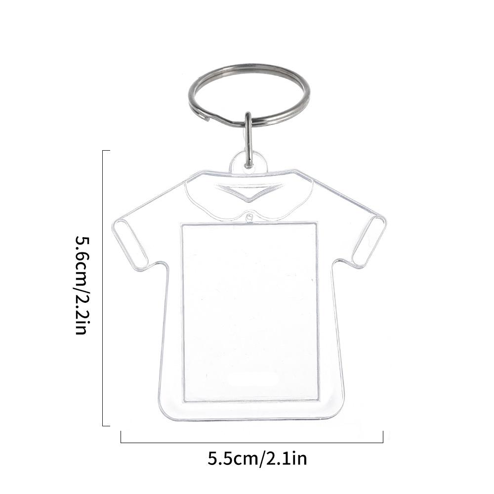 5/50Pcs Transparent Photo Frame Keychain Tassels Snap-In Custom Insert Photo Acrylic Blank Keyring Clear Blank Picture Pendant