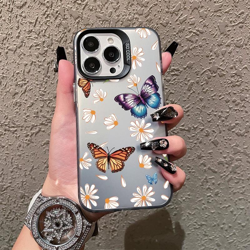 

Чехлы с рисунком цветов и бабочек с леопардовым принтом для iPhone 11 12 13 15 Pro Max Plus Mini, противоударный бампер для iPhone 14 7 XS X, защитный чехол для телефона iPhone 13