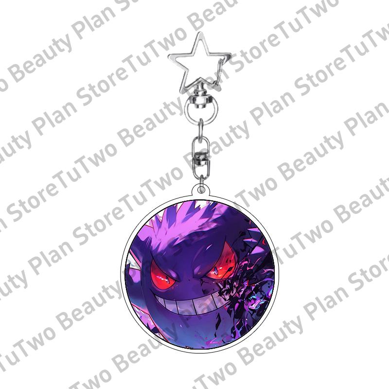 Girly Heart Acrylic Anime Sylveon Espeon Glaceon Eevee Cartoon Keychain Key Chains Keyrings Jewelry Fans Gifts Accessories Toys