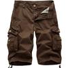 Choice Cargo Shorts Men Summer Homme Shorts Casual Solid Multi-Pocket Male Cargo Shorts Plus Size