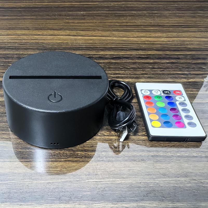 

3D-ночник с пультом дистанционного управления и сенсорным управлением - цветная акриловая USB-зарядная база своими руками 5V