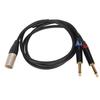 Dual 1 4 Inch to XLR Male Y Splitter Cable XLR Male to Dual 6.35mm TS Mono Plug Microphone Sound Converter Adapter