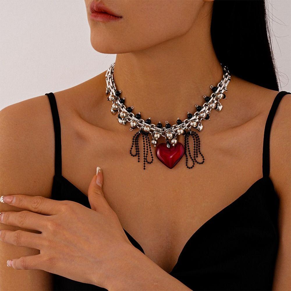 Multi Layered Tassel Necklace Punk Style Hyperbole Vintage Chokers Beach