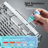 Jingmao Chopstick Holder, 304 Stainless Steel Wall-Mounted Draining Rack, Spoon Rack, Storage Shelf