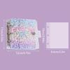 Sticker Book Transparent Mat Girl Binder Refill Clear Gradient Color Binder Book 12x11cm with 20 Sheets Per Mass Refills - Pink