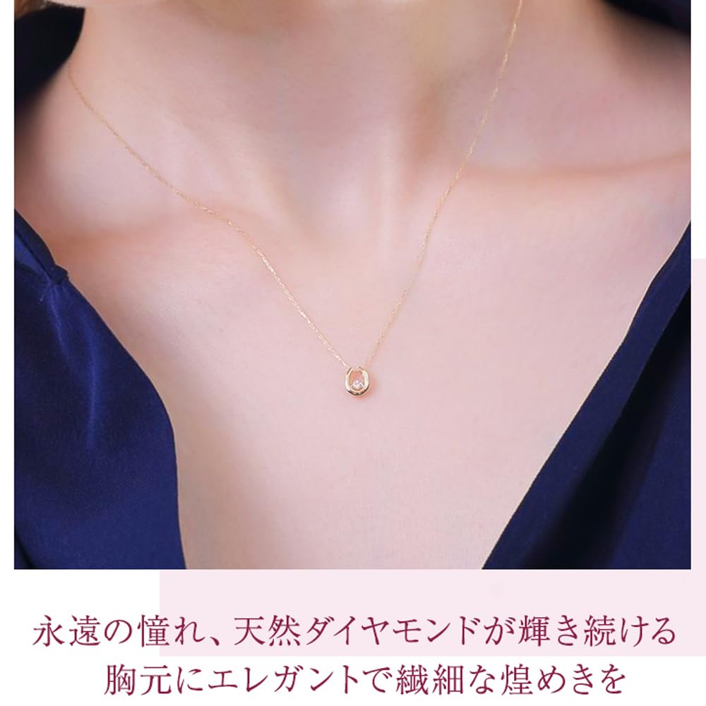 PLUSTER Dancing Stone Diamond Necklace for Women Pink Gold Cross Four with Regular Tag Swinging Chain Simple Popular Birthday Anniversary Present Gift