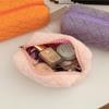 Plush Makeup Bags With Handle Soft Travel Cosmetic Storage Bag Portable Love Print Organizer Pencil Case Cute Clutch Pouch