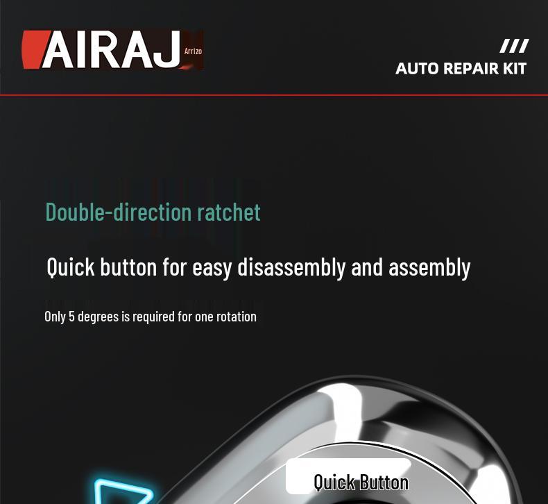 Ratchet Wrench Tool Set - Auto & Car Repair Socket Kit