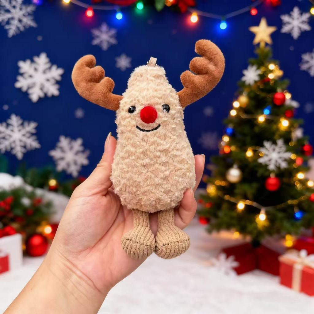 Christmas Tree Plush Toy With Snowflake And Star Decorations For Holiday Gift