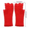 Women Girls Elastic Candy Color Arm Warmers Fingerless  Mittens Thick Warm Knitted Gloves