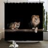 Deer Bathroom Shower Curtain Elk Highland Cow Peacock Forest Mountain Animal Polyester Hanging Curtains Home Bathroom Decor Set