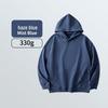 Men's 330g Heavyweight Round Neck Hoodie - Skin-Friendly, Antibacterial, Soft, Versatile, and Casual Sports Top