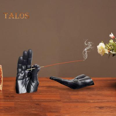 Hand Incense Stick Holder Ash Catcher Resin Gesture Incense Burner Home Office Meditation Yoga Relaxation Home Office Decoration Ornament