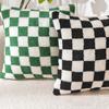 Throw Pillow Case Ultra Soft Home Decoration Short Plush Checkerboard Plaid Sofa Pillow Cushion Cover Home Supplies
