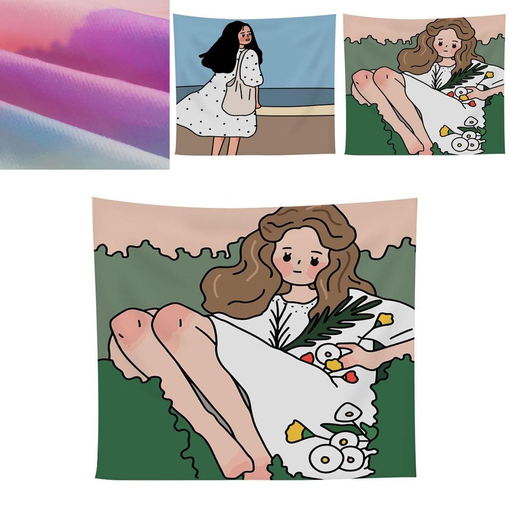 Durable Skin-friendly And Comfortable Hippie Girl Tapestry