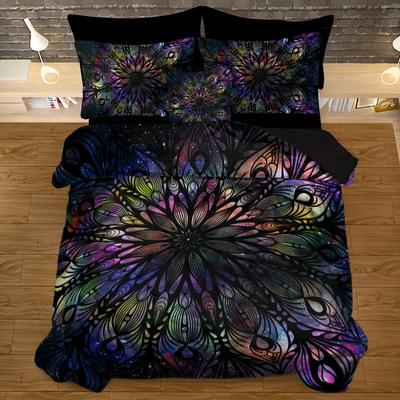 Juego de Ropa de Cama Bohemia Estampado 3D Juego de Funda Nórdica Agradable para la Piel Tamaño Individual Twin Doble Decoración de Dormitorio Juego de Funda Nórdica Regalo de Cumpleaños