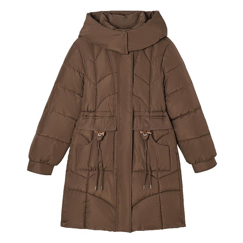 Haine de damă căptușite cu bumbac 2025 iarnă noi haine căptușite cu bumbac pentru femei casual medii și lungi cu talie groase calde haine de bumbac