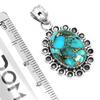 925 Sterling Silver Pendant Women Gemstone Handmade Jewelry Halloween Gift Blue Green Purple Copper Turquoise Pearl Lapis Mother Of Pearl Costume